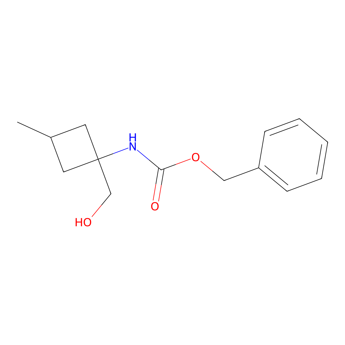 benzyl N-[1-(hydroxymethyl)-3-methylcyclobutyl]carbamate molecular structure, CAS 2680893-15-4