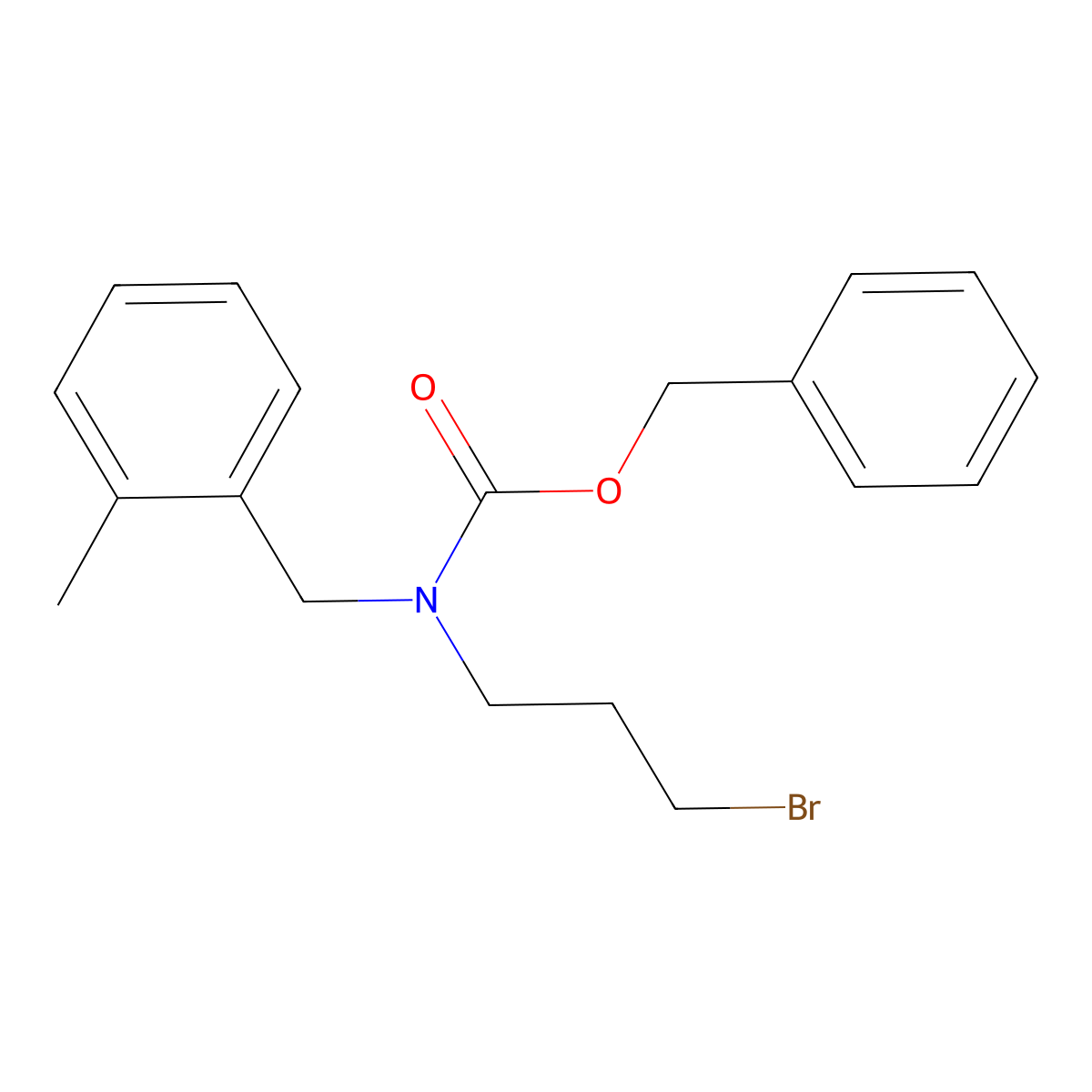 benzyl N-(3-bromopropyl)-N-[(2-methylphenyl)methyl]carbamate molecular structure, CAS 2680893-24-5