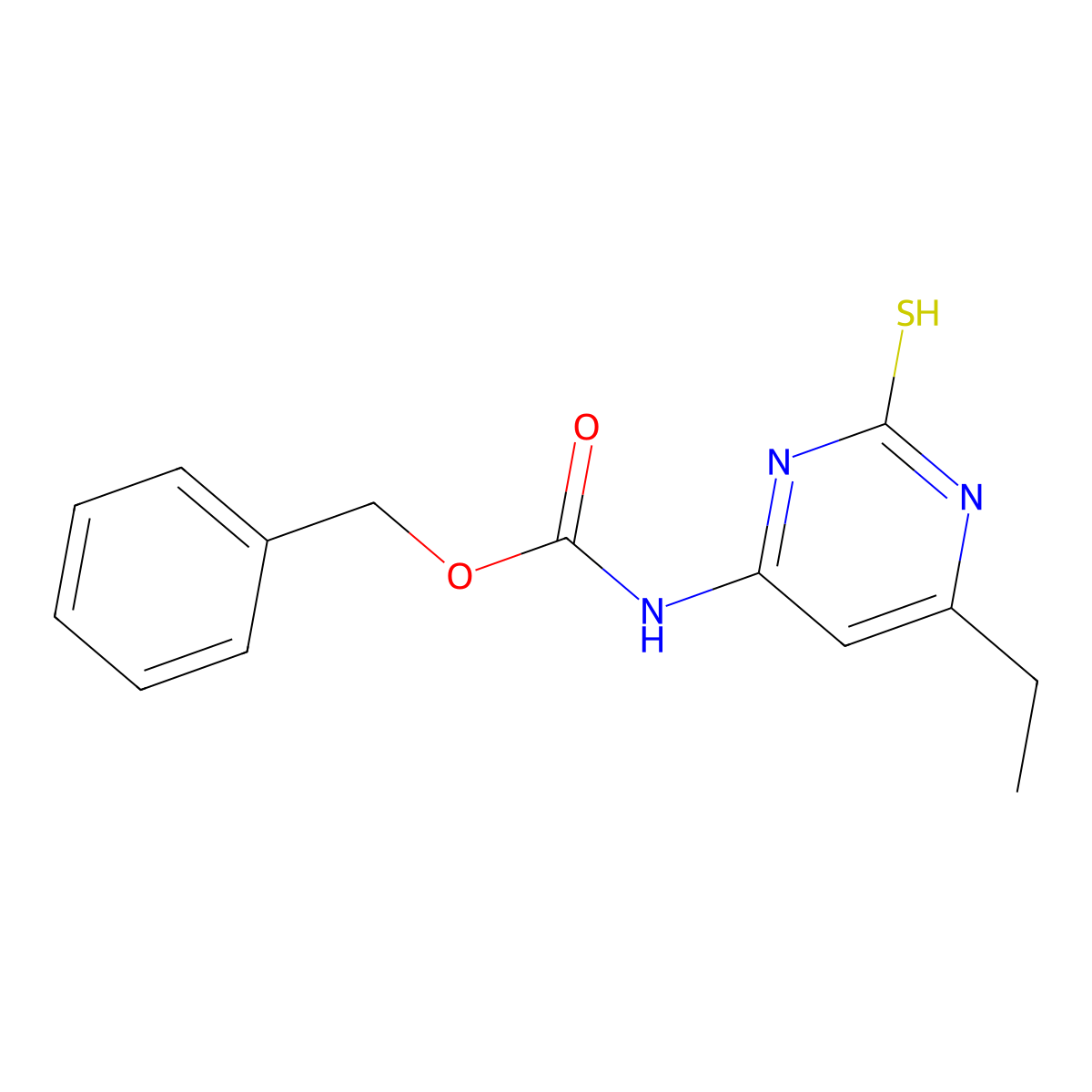 benzyl N-(6-ethyl-2-sulfanylpyrimidin-4-yl)carbamate molecular structure, CAS 2680893-54-1