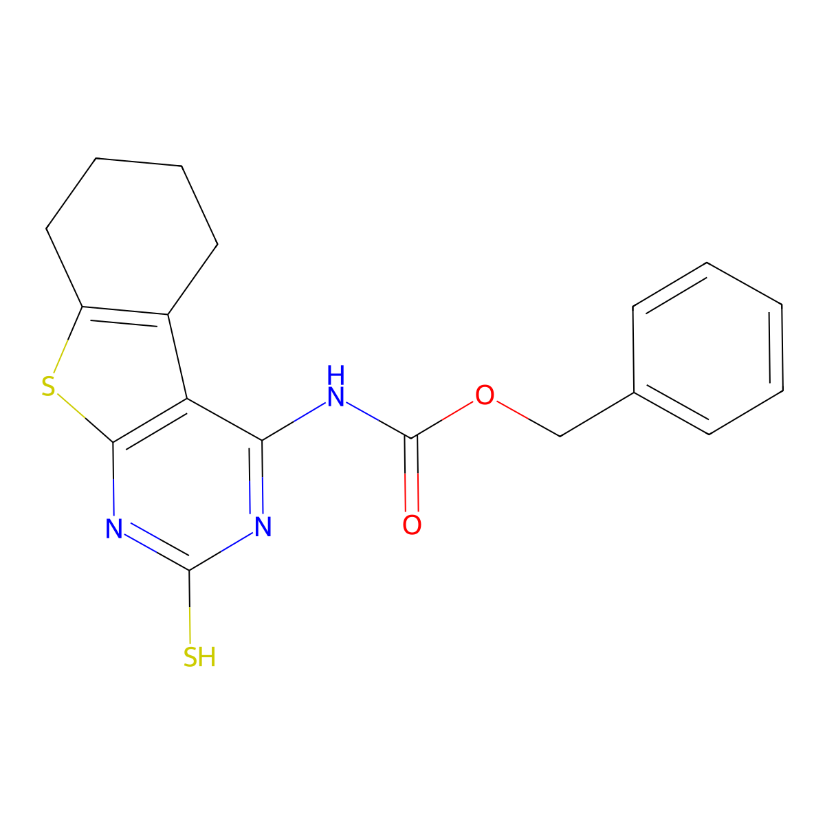 benzyl N-{5-sulfanyl-8-thia-4,6-diazatricyclo[7.4.0.0,2,7]trideca-1(9),2,4,6-tetraen-3-yl}carbamate molecular structure, CAS 2680893-58-5