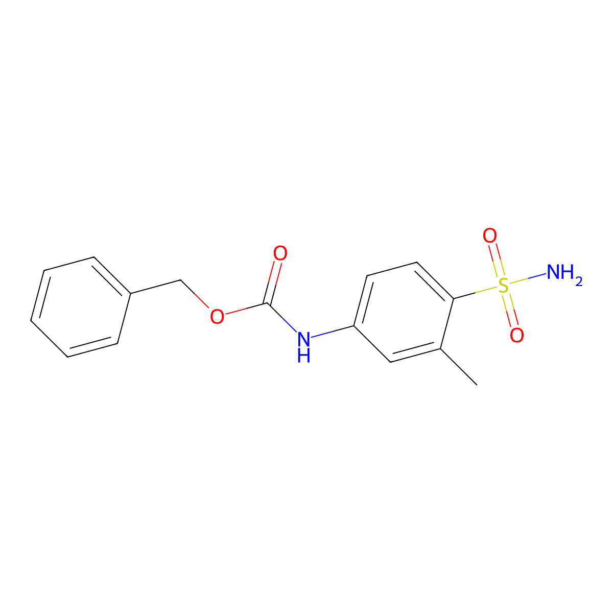 benzyl N-(3-methyl-4-sulfamoylphenyl)carbamate molecular structure, CAS 2680893-63-2