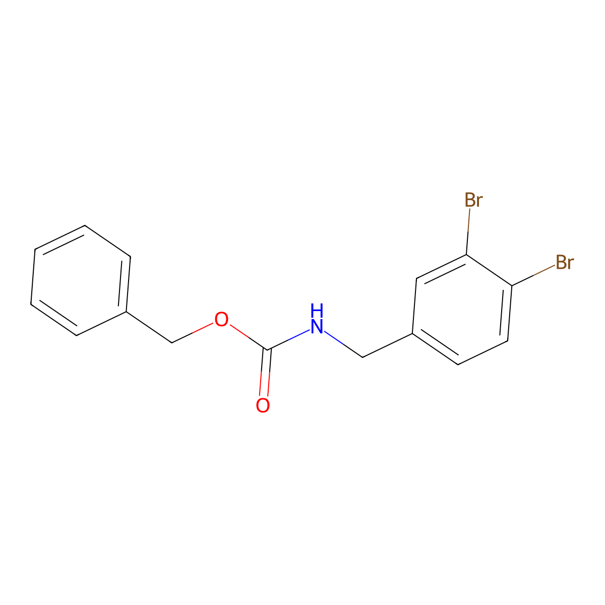 benzyl N-[(3,4-dibromophenyl)methyl]carbamate molecular structure, CAS 2680893-93-8