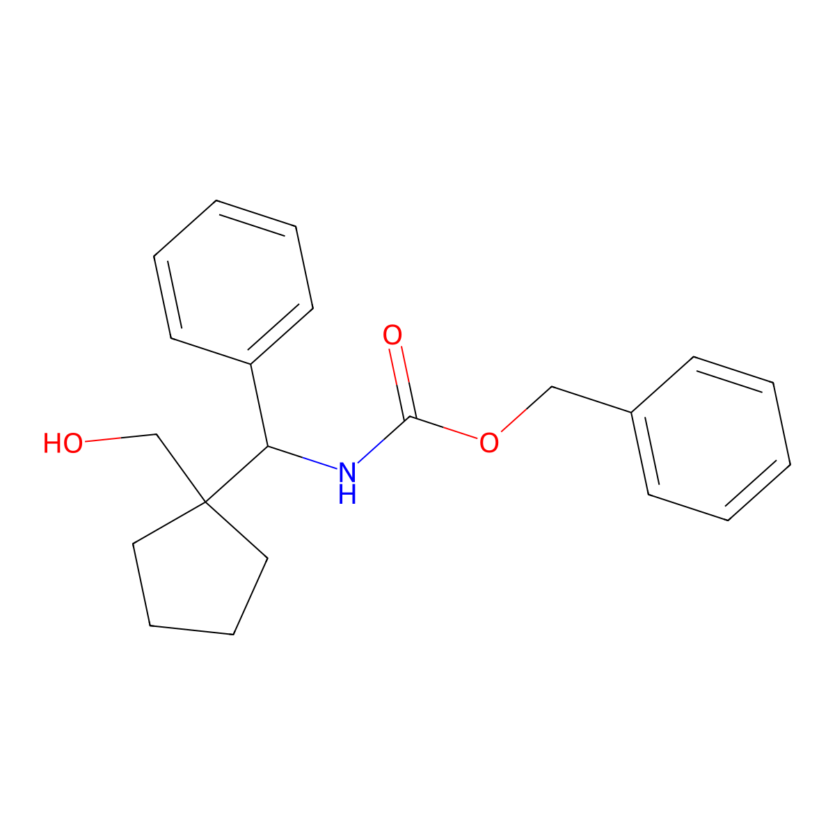 benzyl N-{[1-(hydroxymethyl)cyclopentyl](phenyl)methyl}carbamate molecular structure, CAS 2680894-01-1