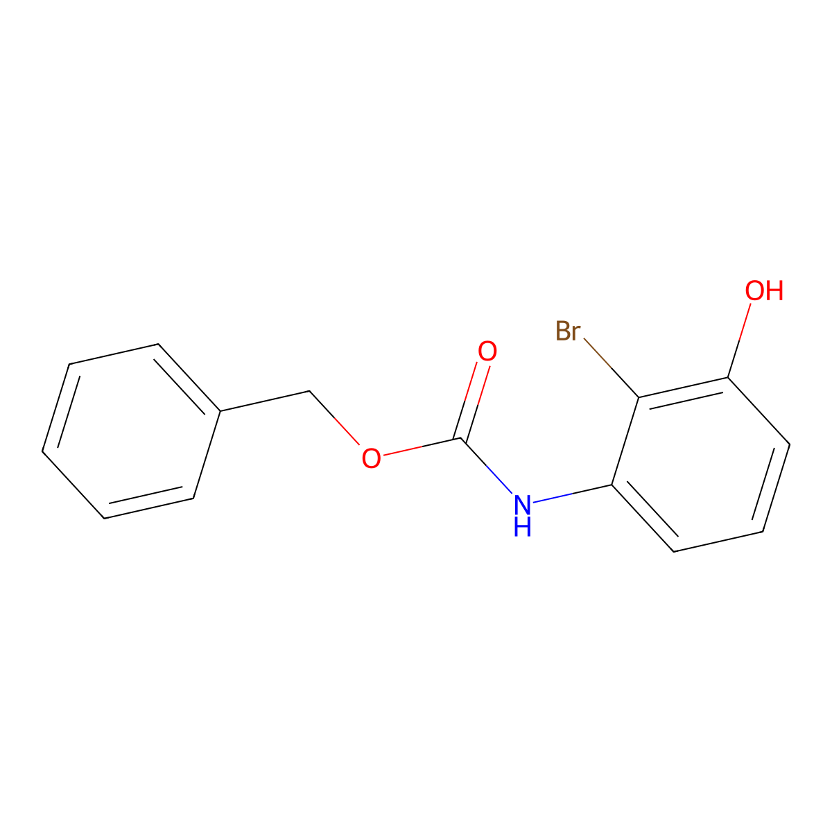 benzyl N-(2-bromo-3-hydroxyphenyl)carbamate molecular structure, CAS 2680894-17-9
