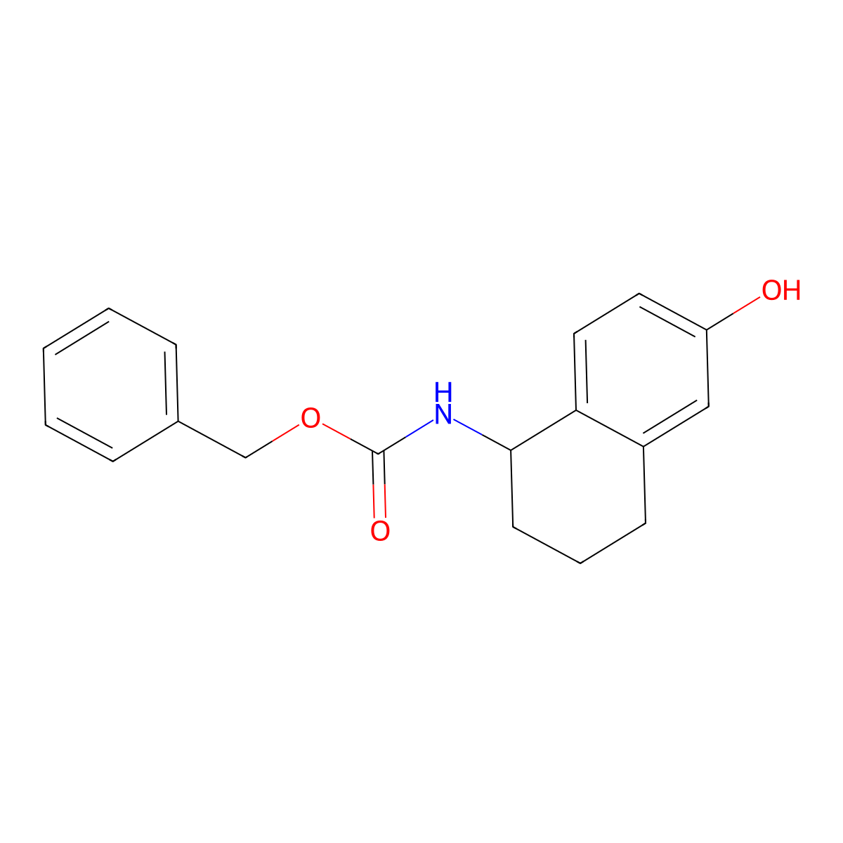 benzyl N-(6-hydroxy-1,2,3,4-tetrahydronaphthalen-1-yl)carbamate molecular structure, CAS 2680894-32-8
