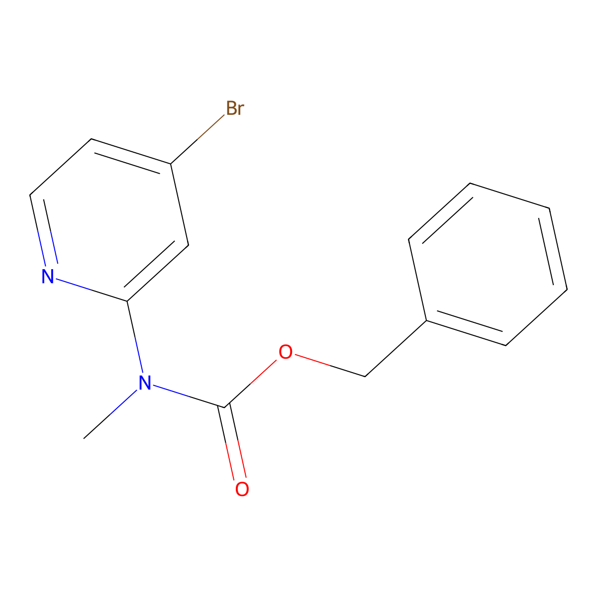 benzyl N-(4-bromopyridin-2-yl)-N-methylcarbamate molecular structure, CAS 2680894-60-2