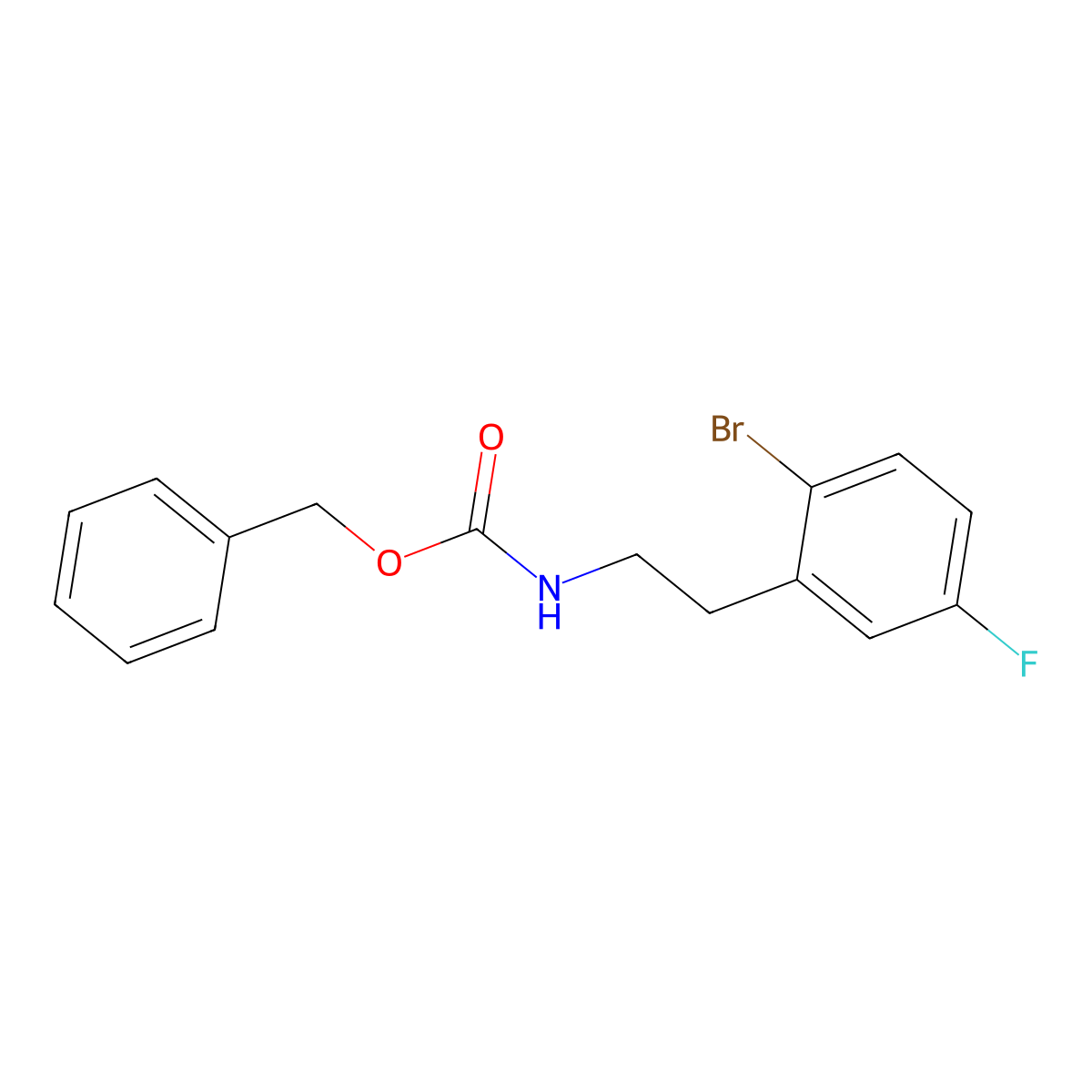 benzyl N-[2-(2-bromo-5-fluorophenyl)ethyl]carbamate molecular structure, CAS 2680894-63-5