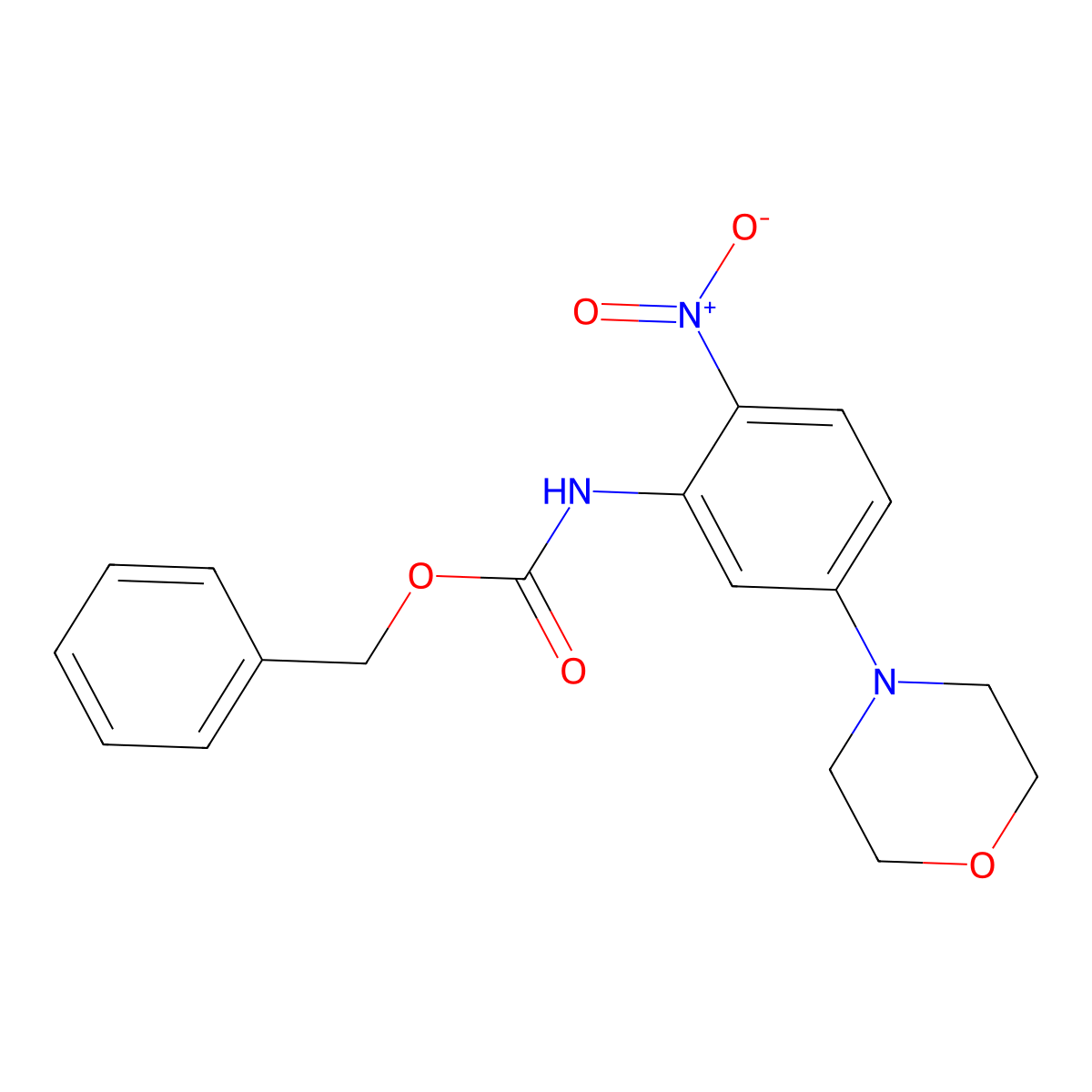 benzyl N-[5-(morpholin-4-yl)-2-nitrophenyl]carbamate molecular structure, CAS 2680894-73-7