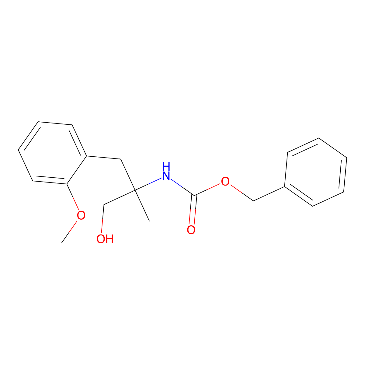 benzyl N-[1-hydroxy-3-(2-methoxyphenyl)-2-methylpropan-2-yl]carbamate molecular structure, CAS 2680894-98-6