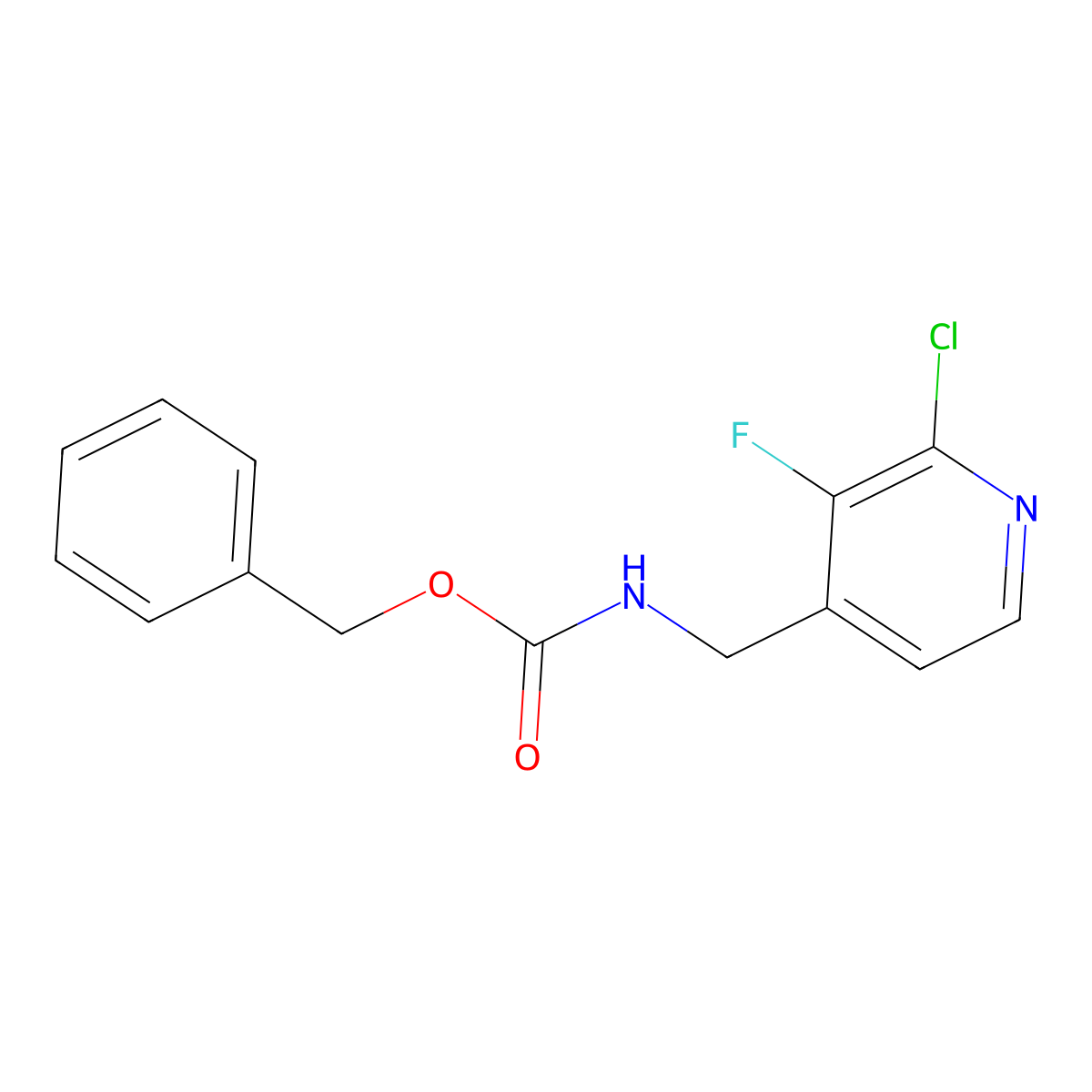 benzyl N-[(2-chloro-3-fluoropyridin-4-yl)methyl]carbamate molecular structure, CAS 2680895-01-4