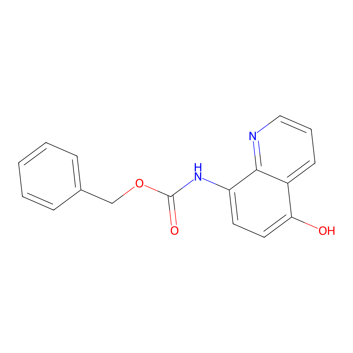 benzyl N-(5-hydroxyquinolin-8-yl)carbamate molecular structure, CAS 2680895-09-2