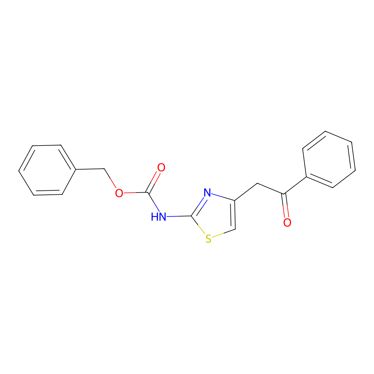 benzyl N-[4-(2-oxo-2-phenylethyl)-1,3-thiazol-2-yl]carbamate molecular structure, CAS 2680895-23-0