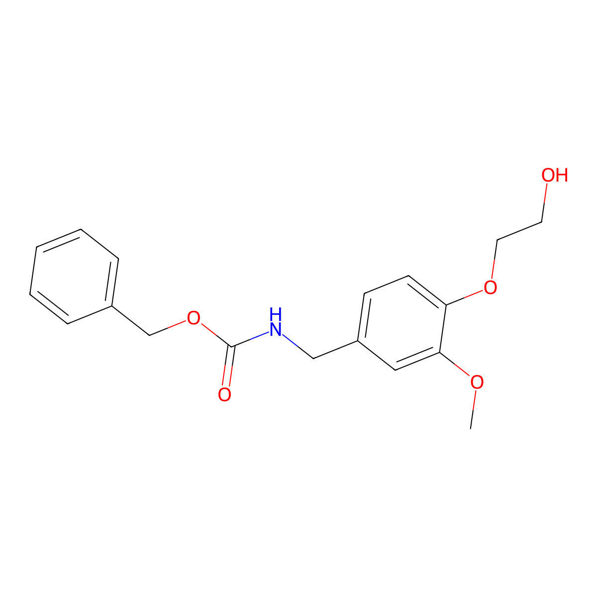 benzyl N-{[4-(2-hydroxyethoxy)-3-methoxyphenyl]methyl}carbamate molecular structure, CAS 2680895-24-1