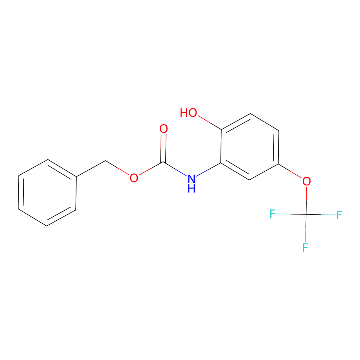 benzyl N-[2-hydroxy-5-(trifluoromethoxy)phenyl]carbamate molecular structure, CAS 2680895-33-2