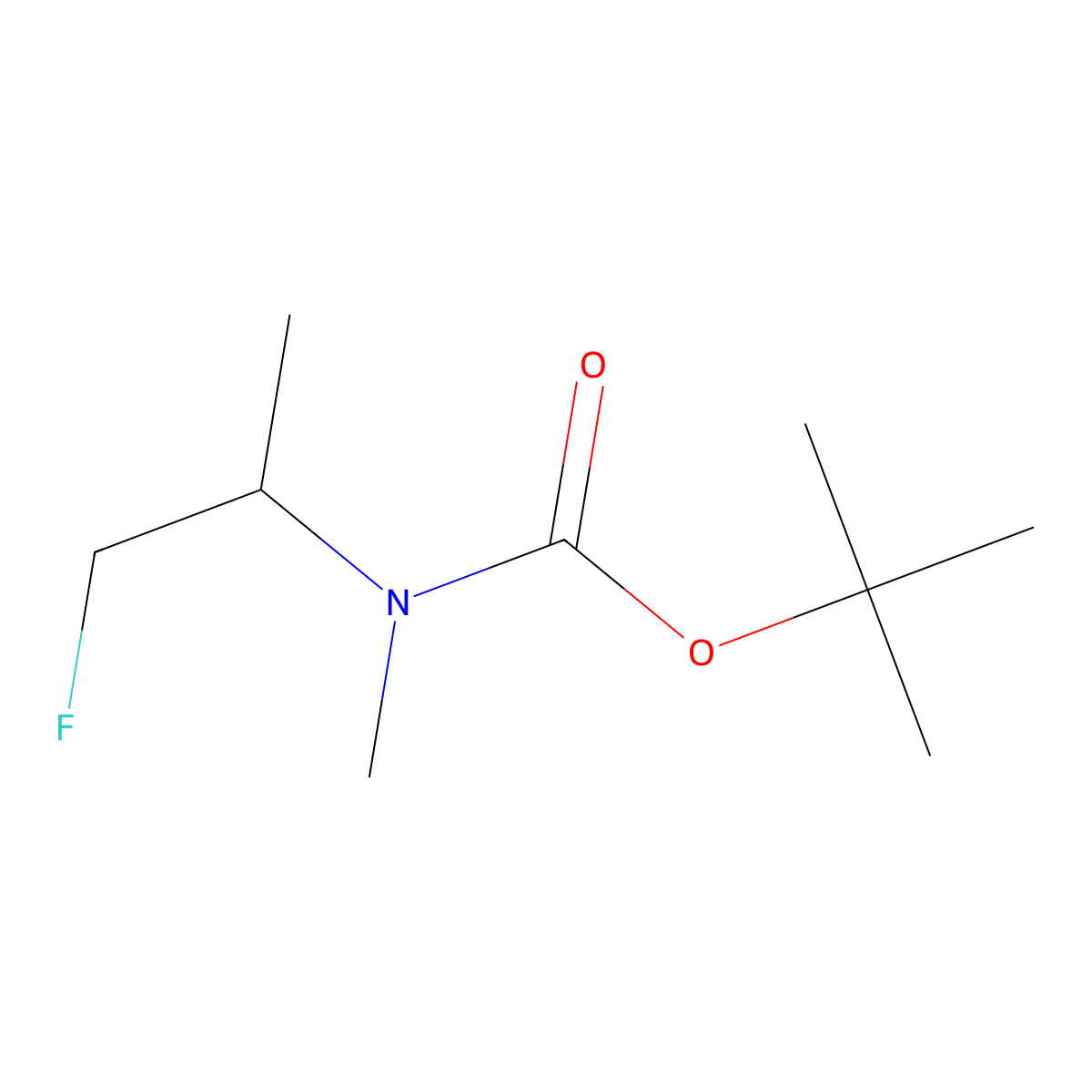 tert-butyl N-(1-fluoropropan-2-yl)-N-methylcarbamate molecular structure, CAS 2680895-41-2