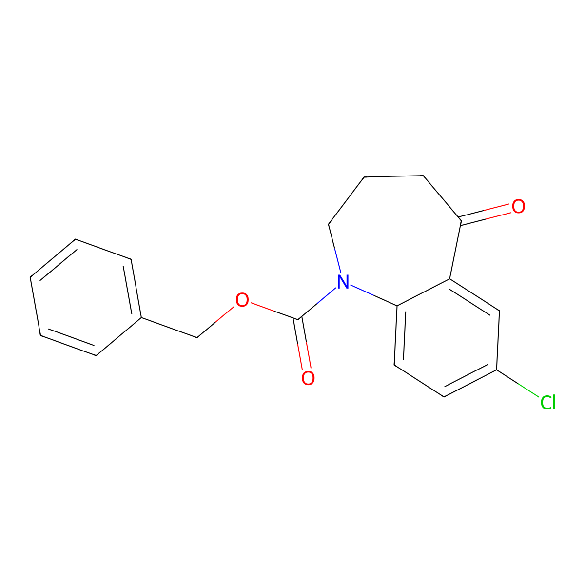 benzyl 7-chloro-5-oxo-2,3,4,5-tetrahydro-1H-1-benzazepine-1-carboxylate molecular structure, CAS 2680895-78-5