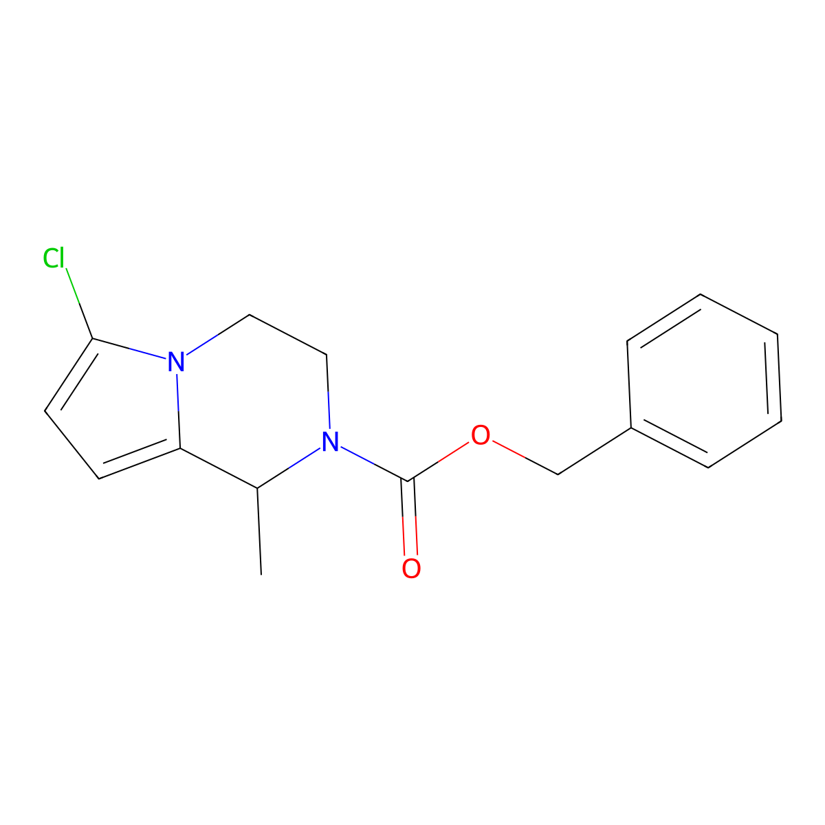 benzyl 6-chloro-1-methyl-1H,2H,3H,4H-pyrrolo[1,2-a]pyrazine-2-carboxylate molecular structure, CAS 2680895-94-5