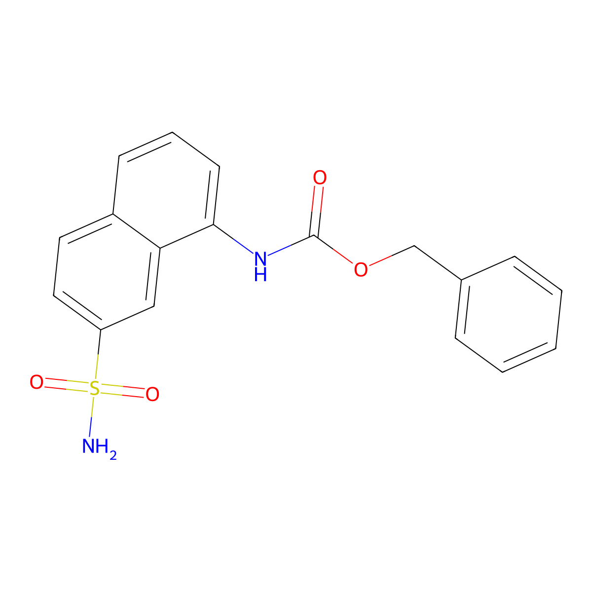 benzyl N-(7-sulfamoylnaphthalen-1-yl)carbamate molecular structure, CAS 2680898-81-9