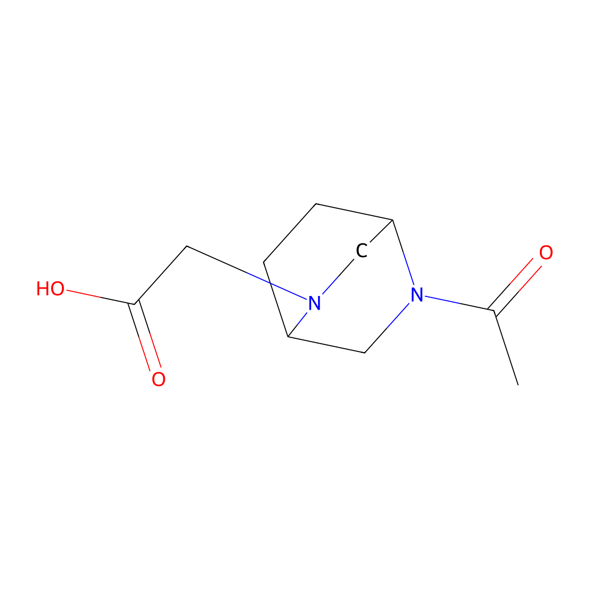 2-{5-Acetyl-2,5-diazabicyclo[2.2.2]octan-2-yl}acetic acid molecular structure, CAS 2680898-88-6