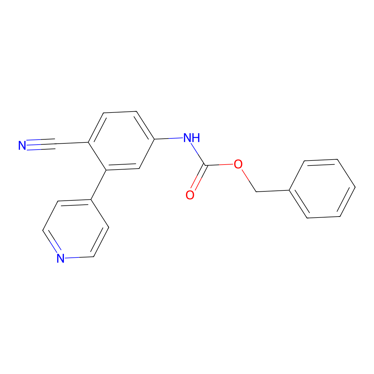 benzyl N-[4-cyano-3-(pyridin-4-yl)phenyl]carbamate molecular structure, CAS 2680898-92-2
