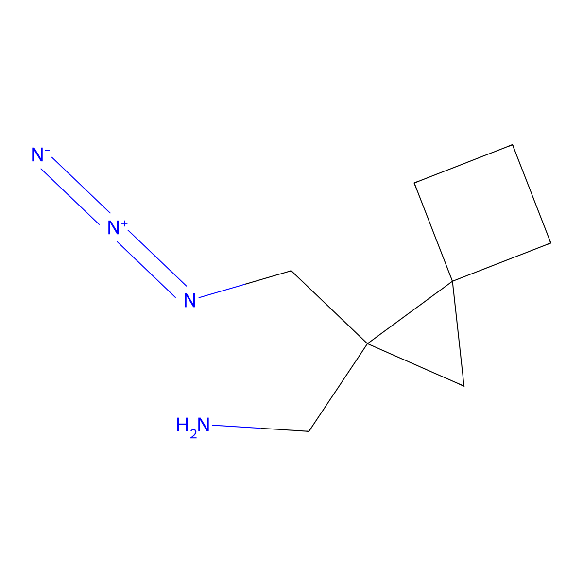 1-[1-(Azidomethyl)spiro[2.3]hexan-1-yl]methanamine molecular structure, CAS 2680898-98-8