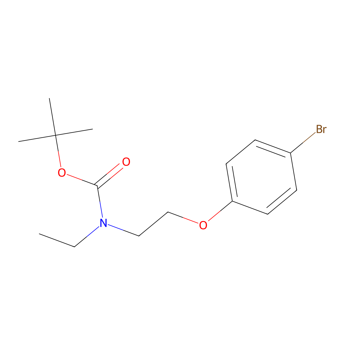 tert-butyl N-[2-(4-bromophenoxy)ethyl]-N-ethylcarbamate molecular structure, CAS 2680899-03-8