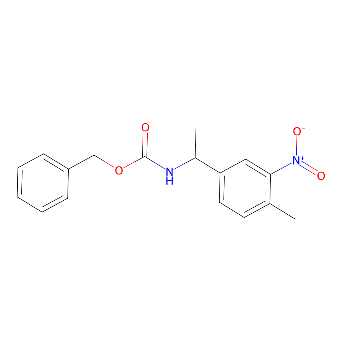 benzyl N-[1-(4-methyl-3-nitrophenyl)ethyl]carbamate molecular structure, CAS 2680899-18-5