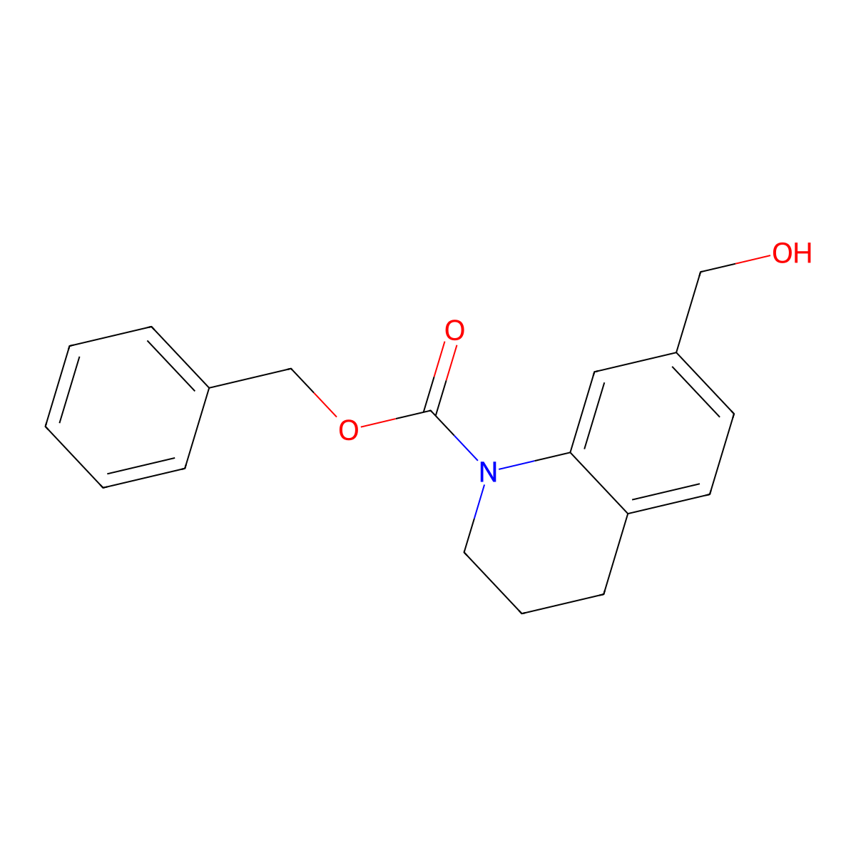 Benzyl 7-(hydroxymethyl)-1,2,3,4-tetrahydroquinoline-1-carboxylate molecular structure, CAS 2680899-19-6