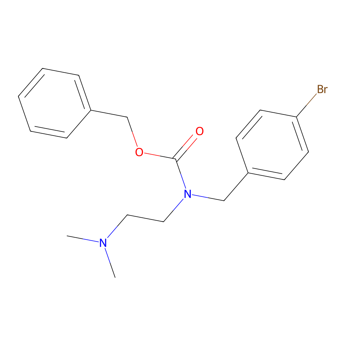 benzyl N-[(4-bromophenyl)methyl]-N-[2-(dimethylamino)ethyl]carbamate molecular structure, CAS 2680899-39-0