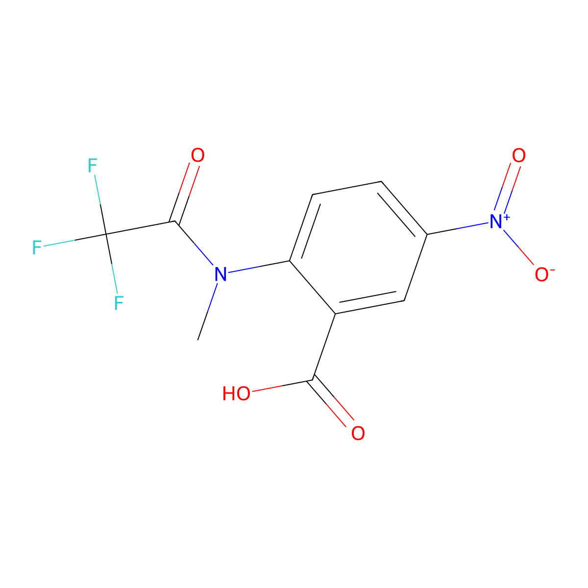 5-nitro-2-(2,2,2-trifluoro-N-methylacetamido)benzoic acid molecular structure, CAS 2680899-68-5
