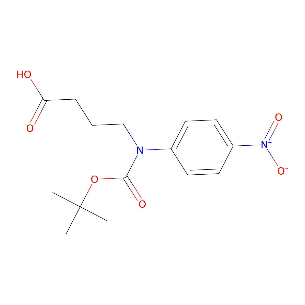 4-{[(Tert-butoxy)carbonyl](4-nitrophenyl)amino}butanoic acid molecular structure, CAS 2680900-06-3