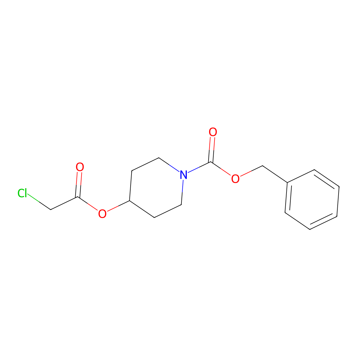 Benzyl 4-[(2-chloroacetyl)oxy]piperidine-1-carboxylate molecular structure, CAS 2680900-17-6