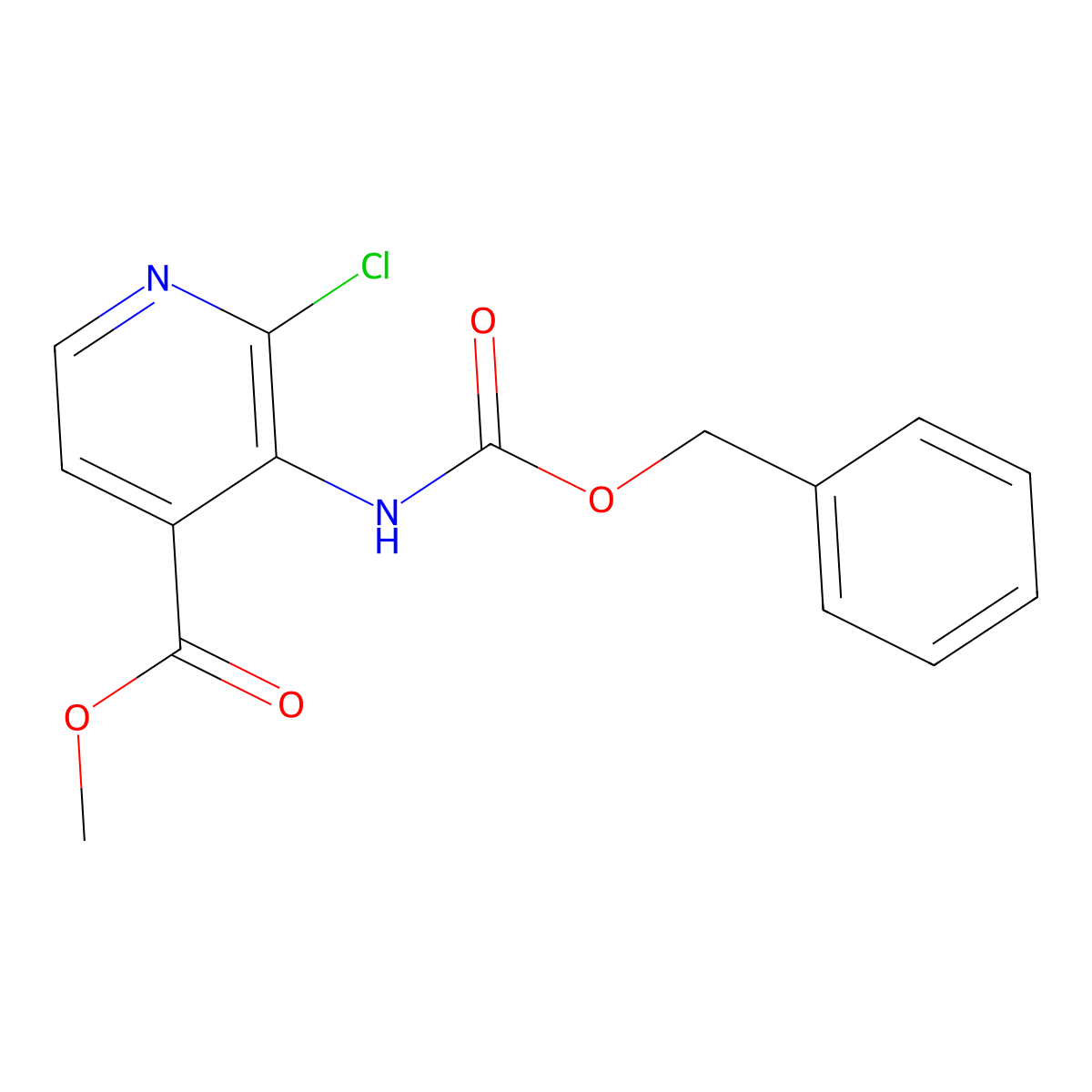 Methyl 3-{[(benzyloxy)carbonyl]amino}-2-chloropyridine-4-carboxylate molecular structure, CAS 2680900-42-7