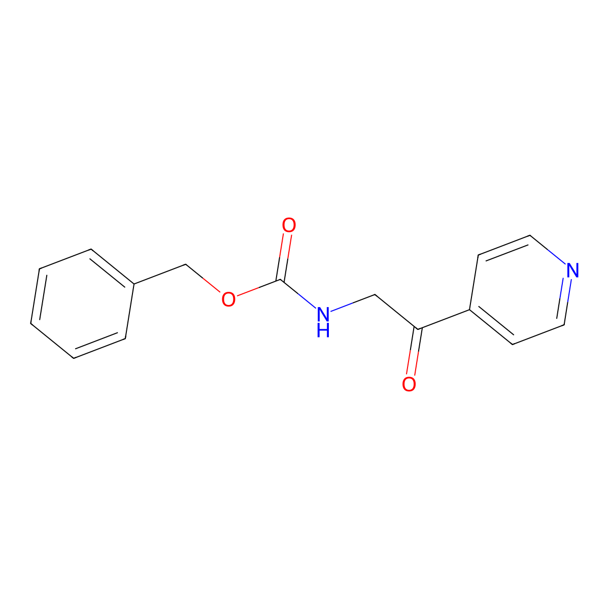 benzyl N-[2-oxo-2-(pyridin-4-yl)ethyl]carbamate molecular structure, CAS 2680900-47-2