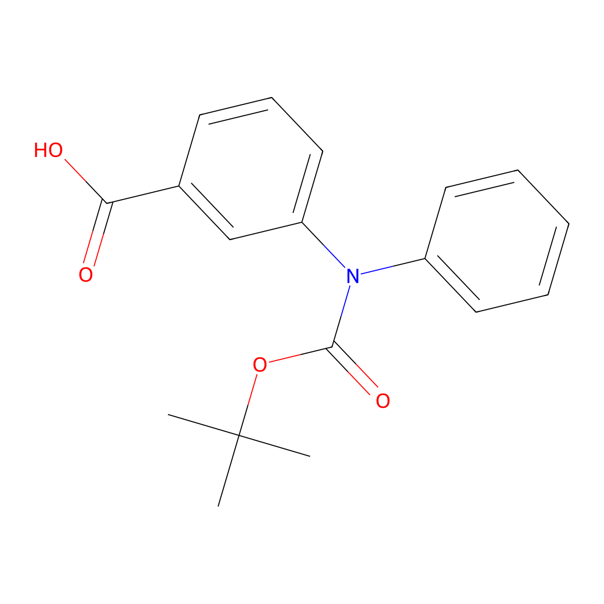 3-{[(Tert-butoxy)carbonyl](phenyl)amino}benzoic acid molecular structure, CAS 2680900-64-3