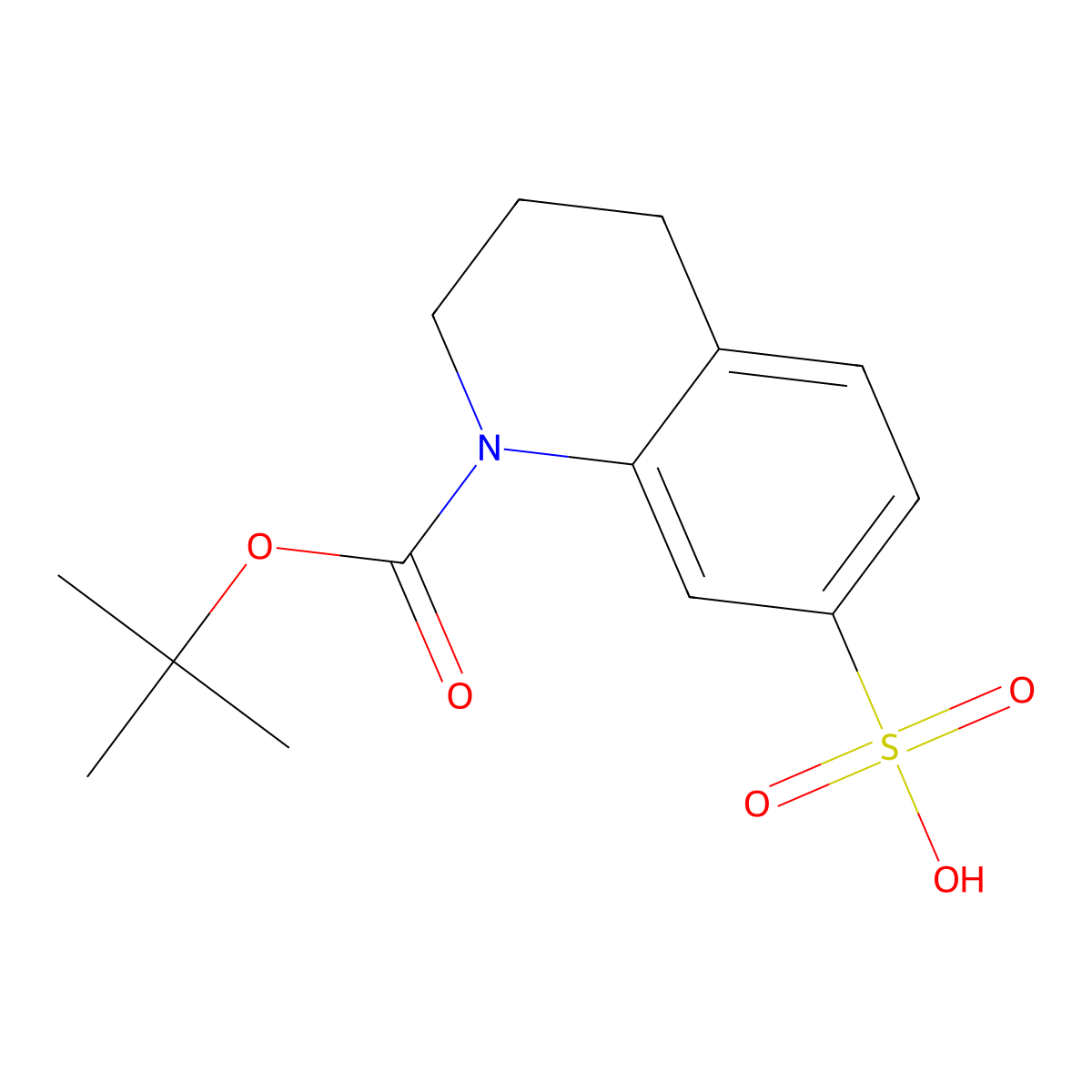 1-[(Tert-butoxy)carbonyl]-1,2,3,4-tetrahydroquinoline-7-sulfonic acid molecular structure, CAS 2680900-70-1