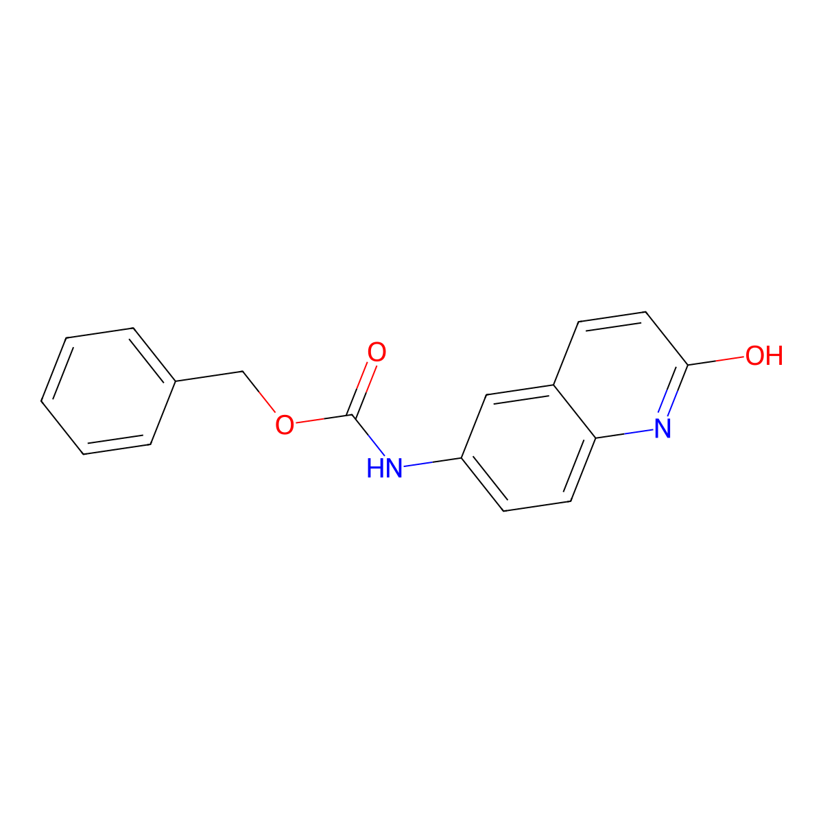 benzyl N-(2-hydroxyquinolin-6-yl)carbamate molecular structure, CAS 2680900-86-9