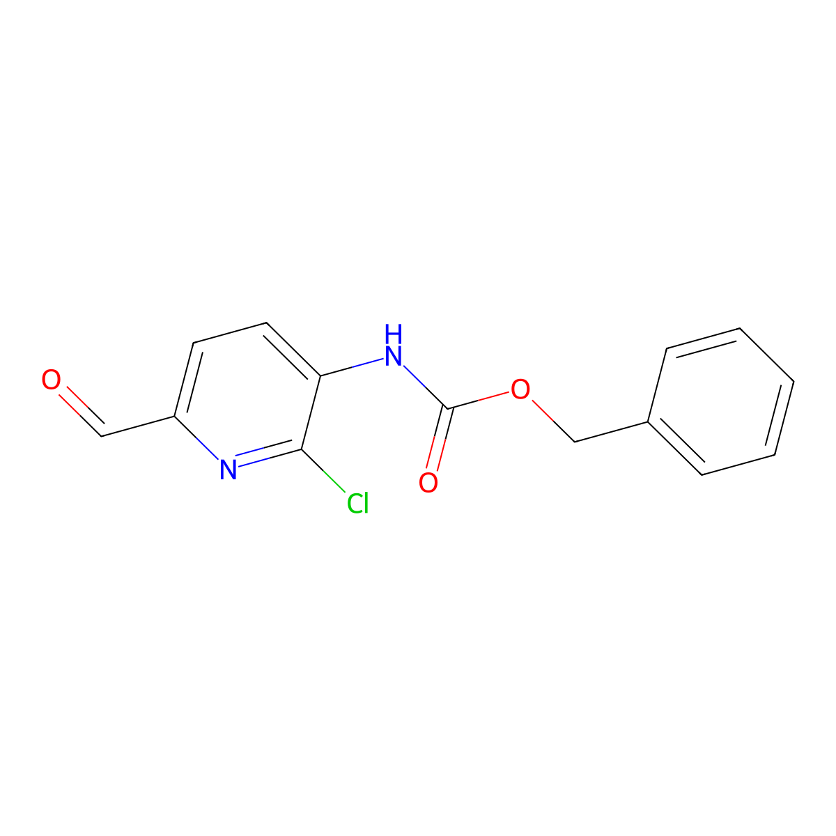 benzyl N-(2-chloro-6-formylpyridin-3-yl)carbamate molecular structure, CAS 2680900-89-2