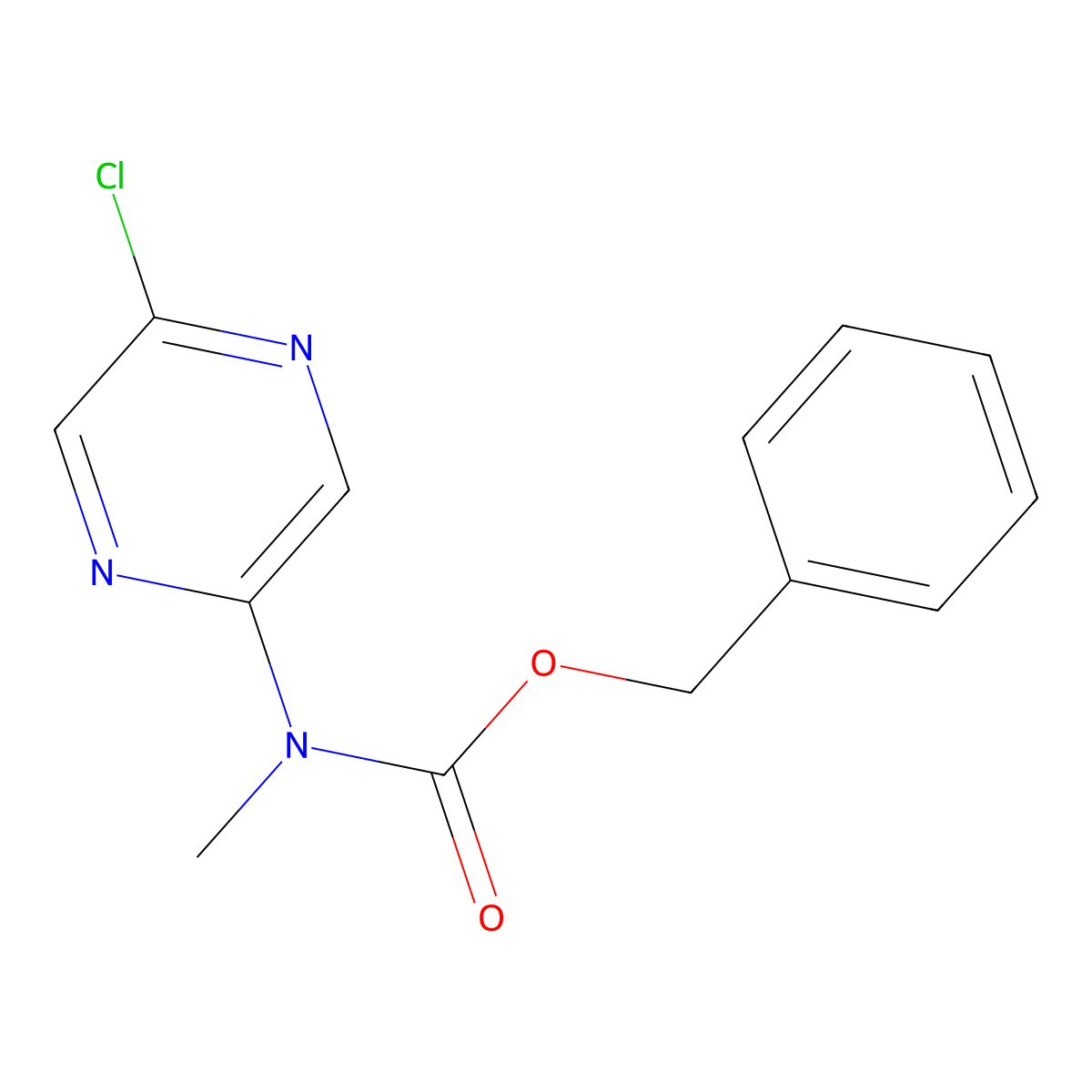 benzyl N-(5-chloropyrazin-2-yl)-N-methylcarbamate molecular structure, CAS 2680900-92-7