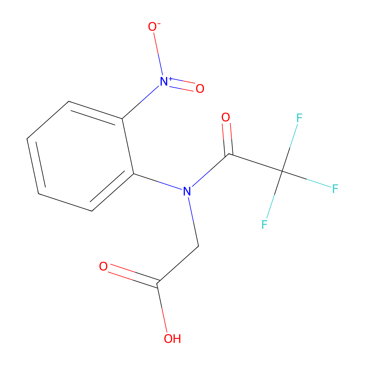 2-[2,2,2-trifluoro-N-(2-nitrophenyl)acetamido]acetic acid molecular structure, CAS 2680900-98-3