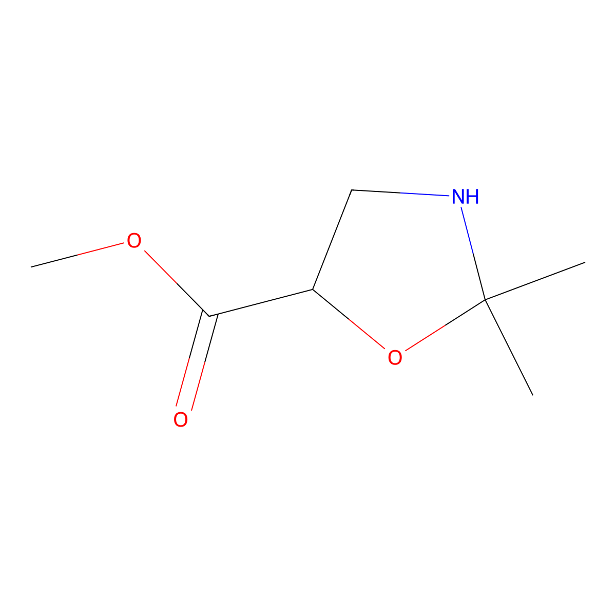 Methyl 2,2-dimethyl-1,3-oxazolidine-5-carboxylate molecular structure, CAS 2680901-04-4