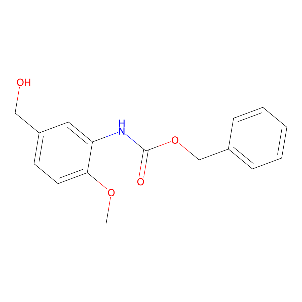 benzyl N-[5-(hydroxymethyl)-2-methoxyphenyl]carbamate molecular structure, CAS 2680901-22-6