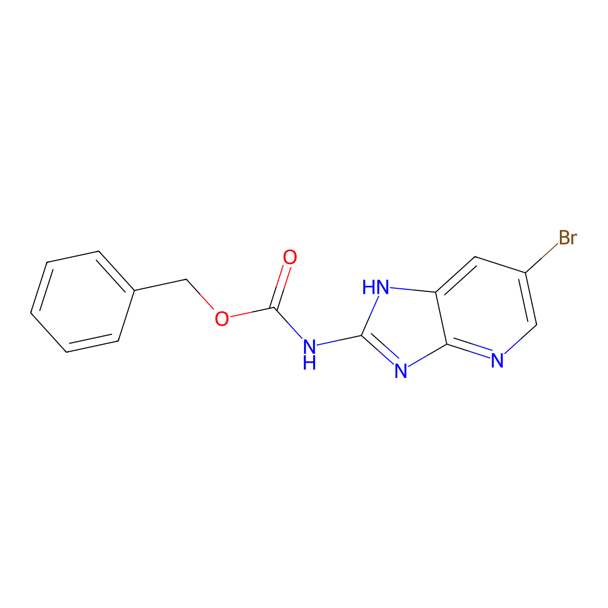 benzyl N-{6-bromo-1H-imidazo[4,5-b]pyridin-2-yl}carbamate molecular structure, CAS 2680901-49-7