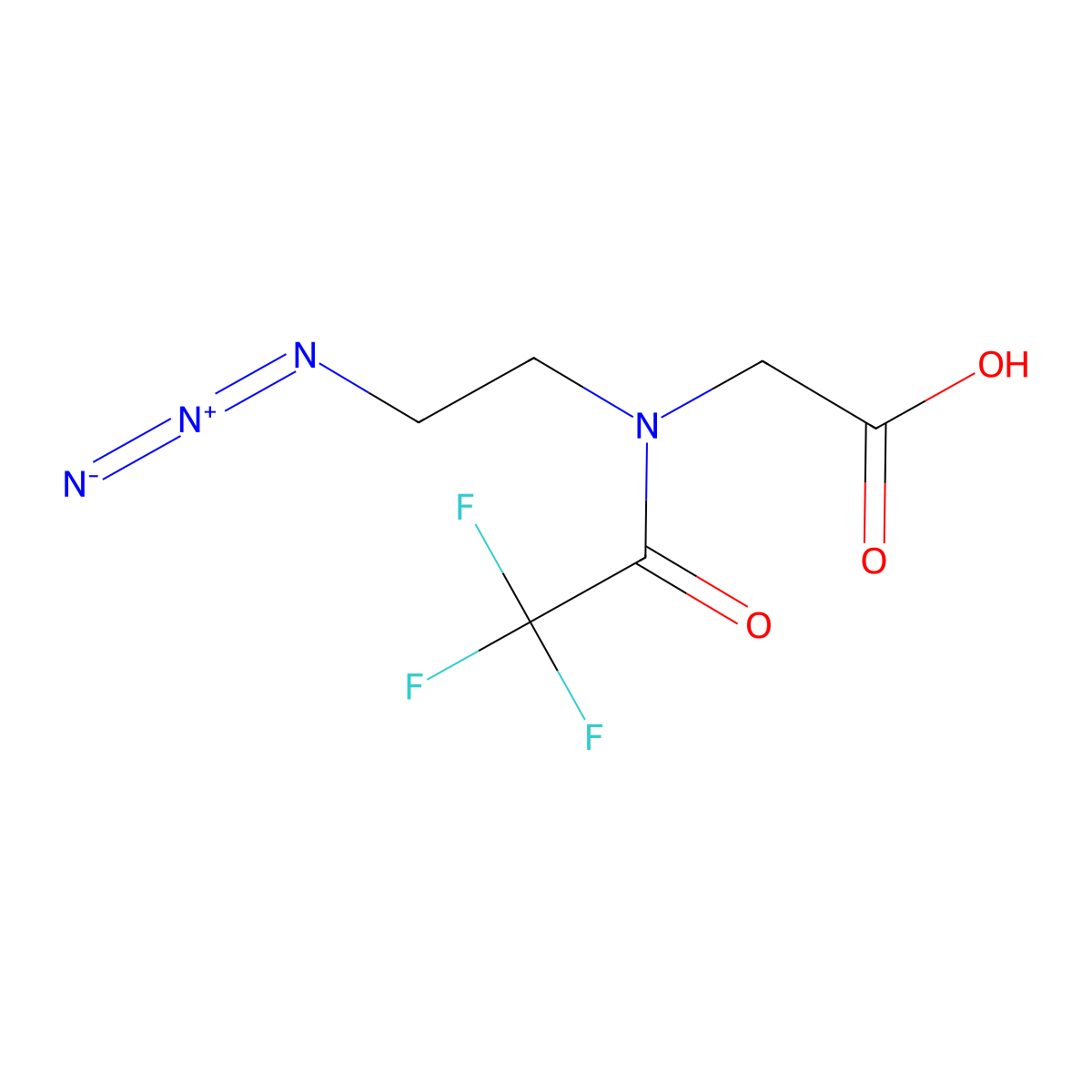 2-[N-(2-azidoethyl)-2,2,2-trifluoroacetamido]acetic acid molecular structure, CAS 2680901-70-4