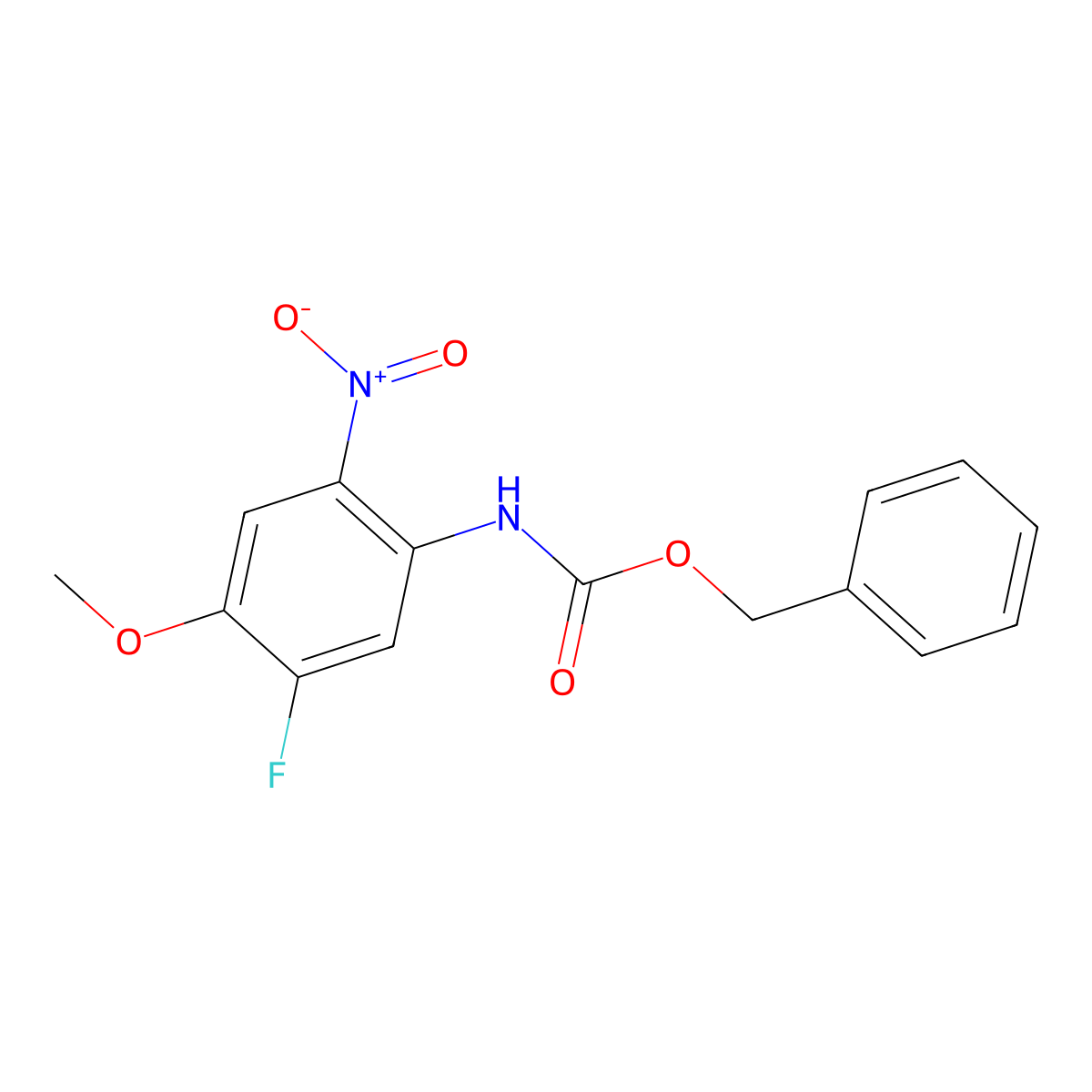 benzyl N-(5-fluoro-4-methoxy-2-nitrophenyl)carbamate molecular structure, CAS 2680901-77-1