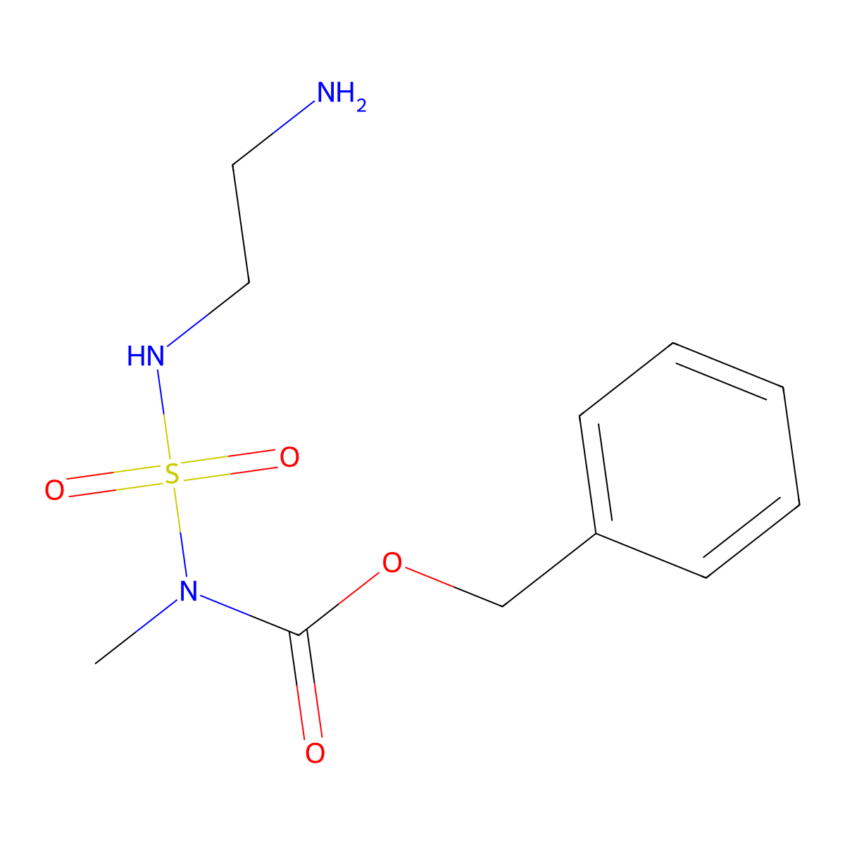 benzyl N-[(2-aminoethyl)sulfamoyl]-N-methylcarbamate molecular structure, CAS 2680902-00-3