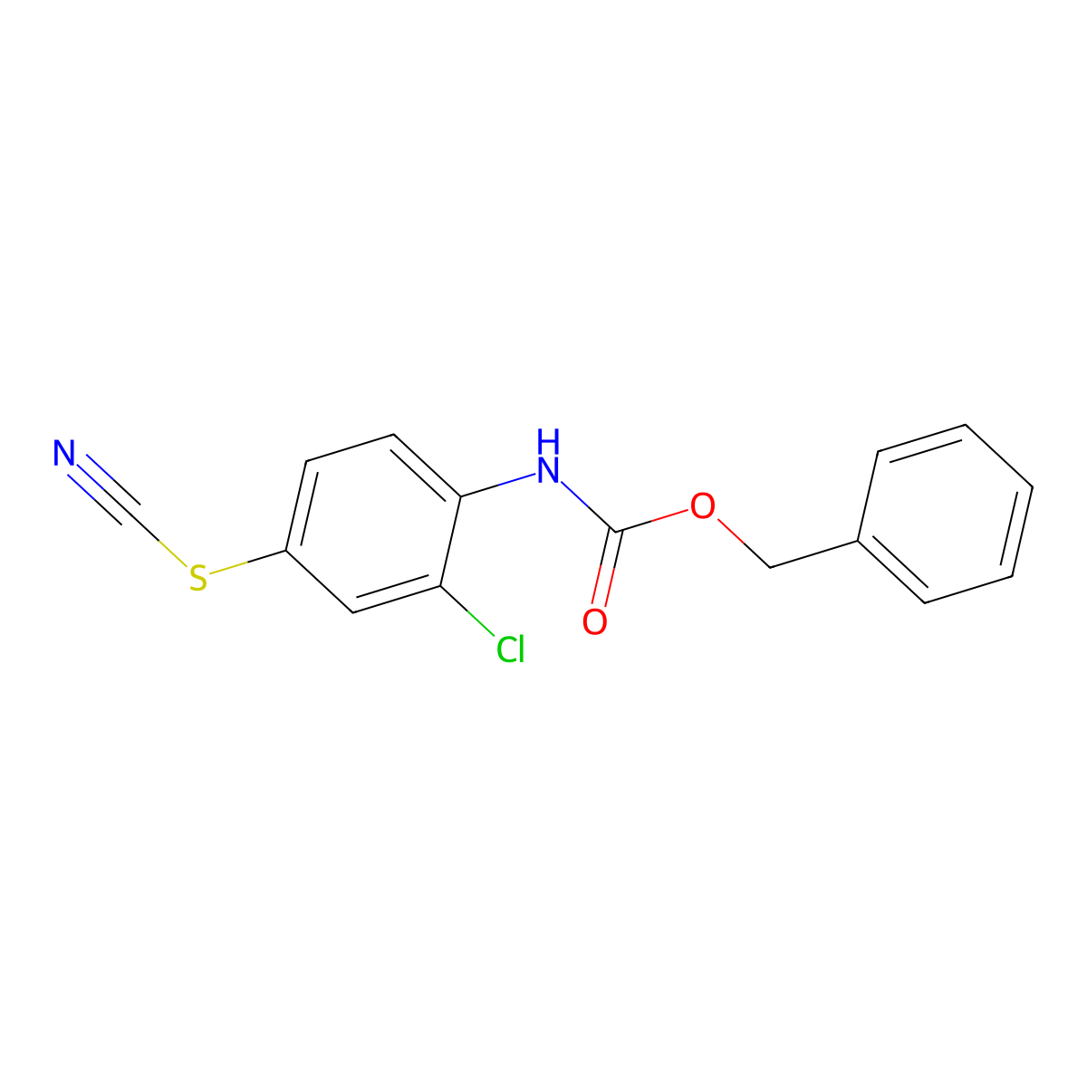 benzyl N-[2-chloro-4-(cyanosulfanyl)phenyl]carbamate molecular structure, CAS 2680902-25-2