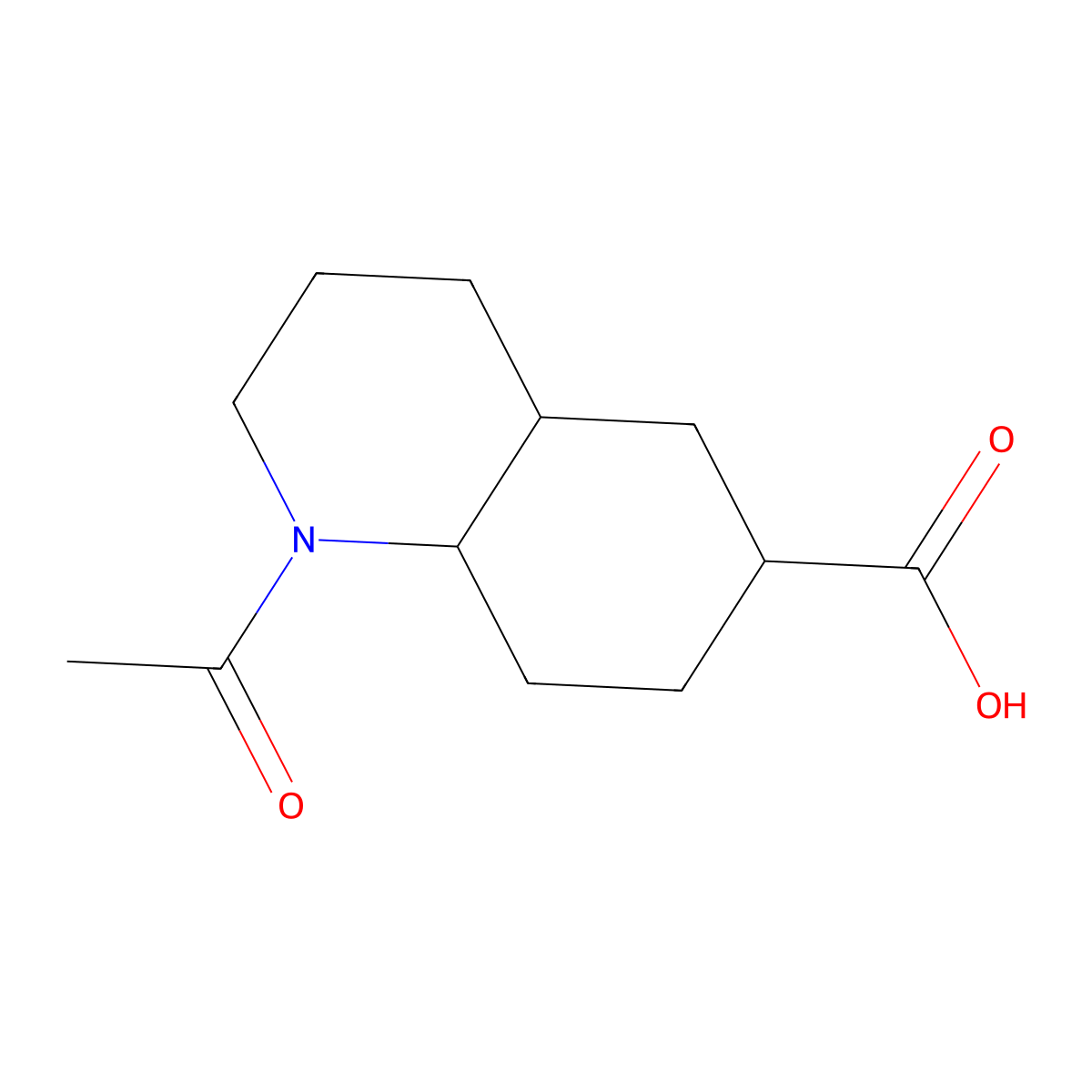 1-Acetyl-decahydroquinoline-6-carboxylic acid molecular structure, CAS 2680902-27-4