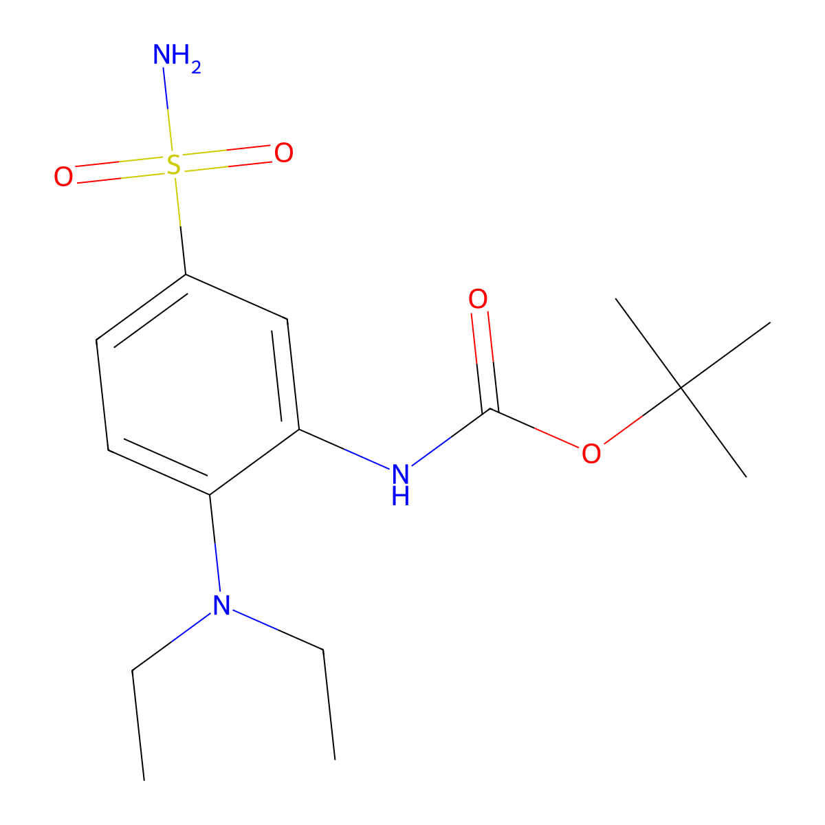 tert-butyl N-[2-(diethylamino)-5-sulfamoylphenyl]carbamate molecular structure, CAS 2680902-31-0
