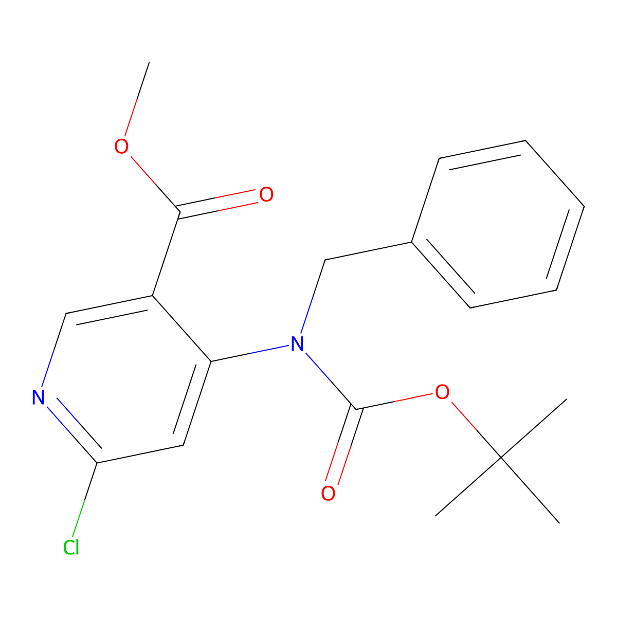 Methyl 4-{benzyl[(tert-butoxy)carbonyl]amino}-6-chloropyridine-3-carboxylate molecular structure, CAS 2680902-32-1
